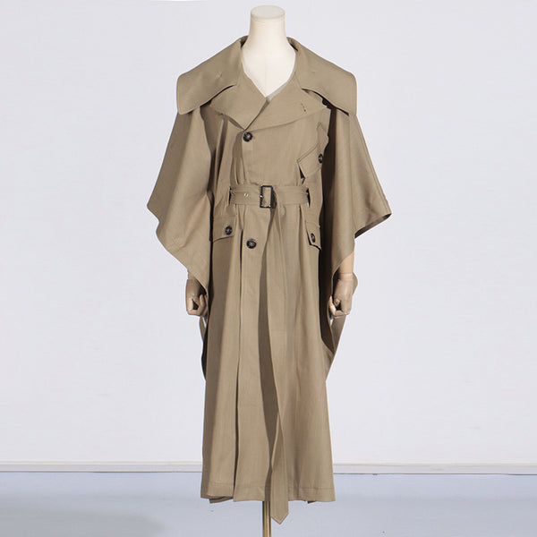 Abrigo Trench Cape Largo para Mujer - Otoño
