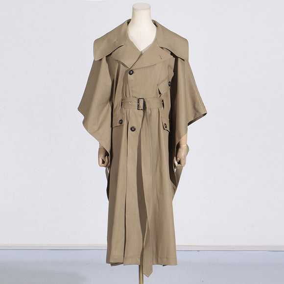 Abrigo Trench Cape Largo para Mujer - Otoño