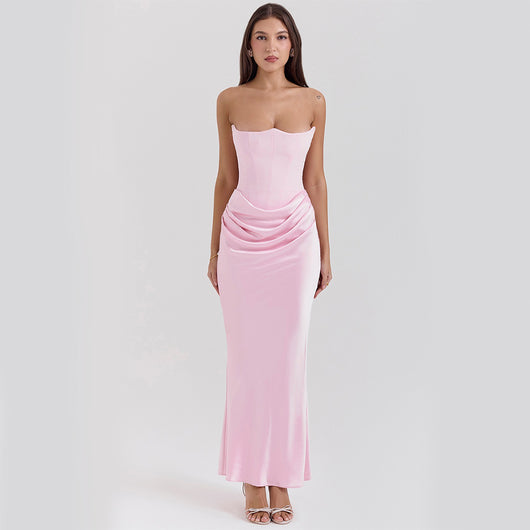 Vestido Largo Tubo Escotado Elegante para Fiestas y Eventos - Image 11