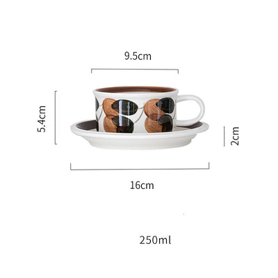 Taza de Café Medieval Artesanal Pintada a Mano con Plato Juego Vintage - Image 16