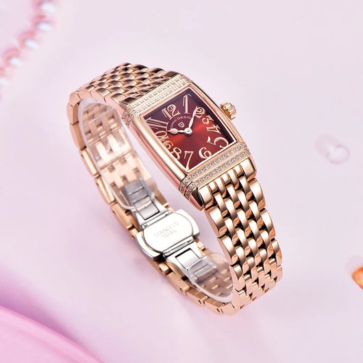Reloj de Cuarzo para Mujer con Diamantes y Bisel Cuadrado - Image 14