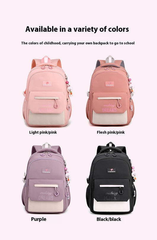 Mochila Escolar Ligera y de Gran Capacidad con Contraste de Colores - Image 17