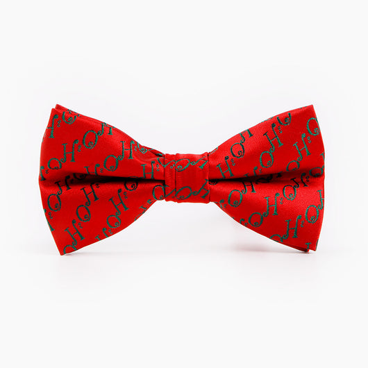 Corbata de Moño Navideño con Patrón de Árbol y Copos de Nieve - Image 17