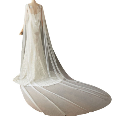 Chal Nupcial de Encaje Mesh Elegante - Image 5