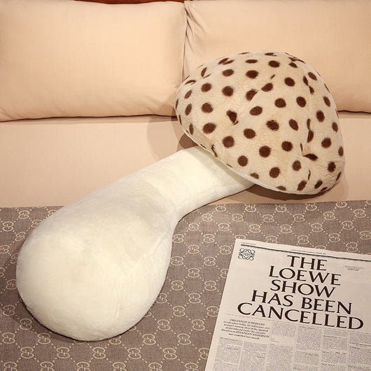 Almohada Larga de Peluche con Forma de Seta - Respaldo Cómodo para Sala de Estar - Image 6