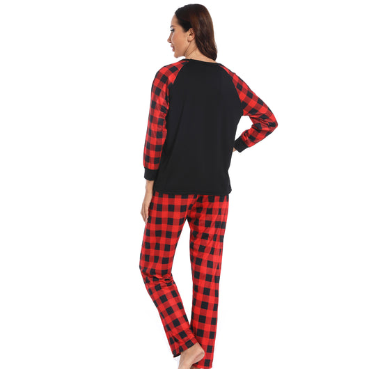 Black baby romper with red plaid sleeves and cuffs, featuring a green dinosaur wearing a Santa hat and "Merry Christmas" text. - Image 8