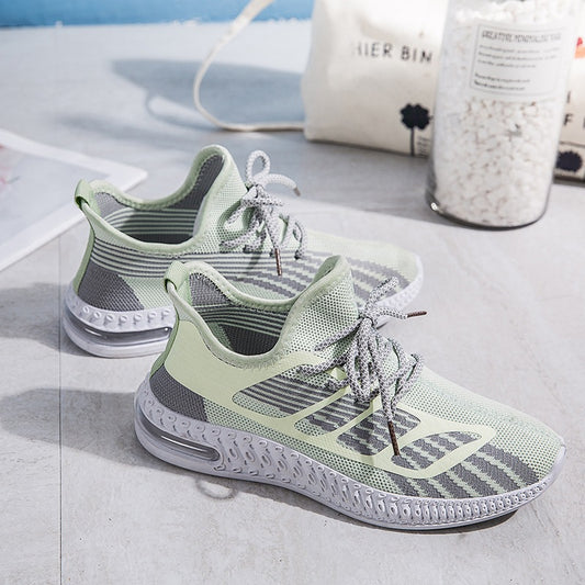 Tenis Fly-Knit Blancos Para Mujer - Diseño Moderno en Cuero