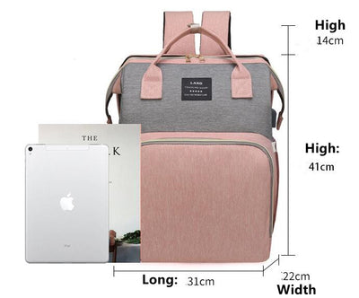 Mochila Maternal Multifuncional con Red Antimosquitos, Capacidad Grande y Cuna Plegable - Image 19