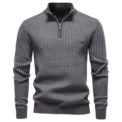 Suéter Casual para Hombre con Cuello Alto y Cierre Medio - Image 3