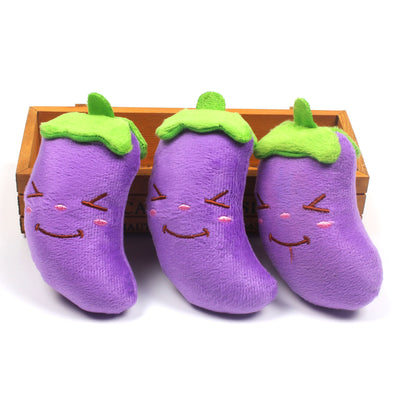 Juguete Peluche Simulado de Berenjena para Mascotas - Image 7
