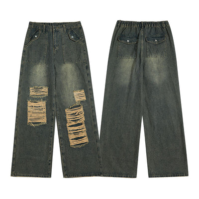 Jeans Rotos Vintage con Parches para Hombre - Diseño Nicho - Image 4