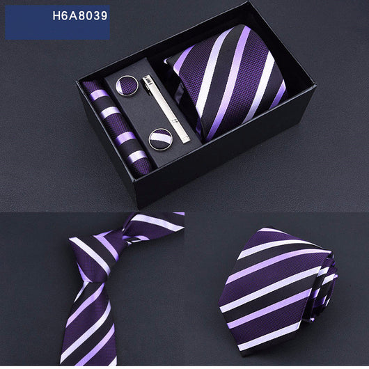 Corbata Ejecutiva Rayas Azul y Negro 8cm - Image 8