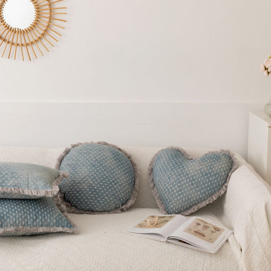 Funda de Almohada Jacquard con Franja de Denim - Image 23