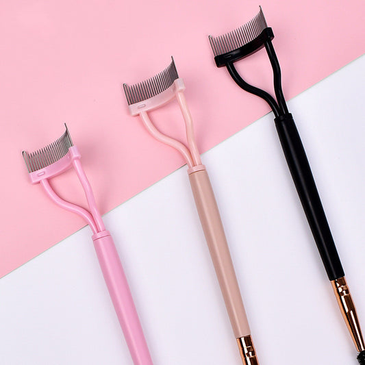 Cepillo Doble para Cejas con Dientes de Acero - Peine Modelador de Cejas