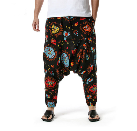Pantalones Harem Bohemios de Algodón para Yoga y Relajación - Image 6