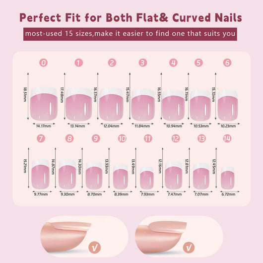 Uñas Postizas Estilo Francés Desmontables sin Marcas - Image 21