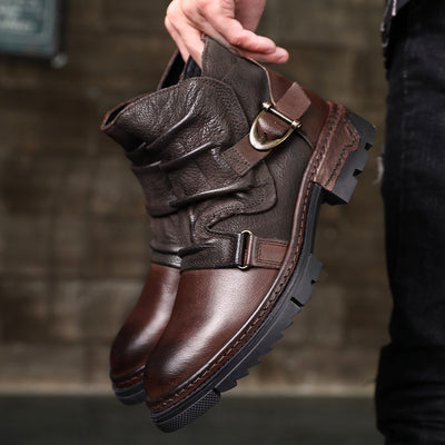 Botas Martin de Cuero Premium con Forro Cálido - Estilo Británico Clásico - Image 9