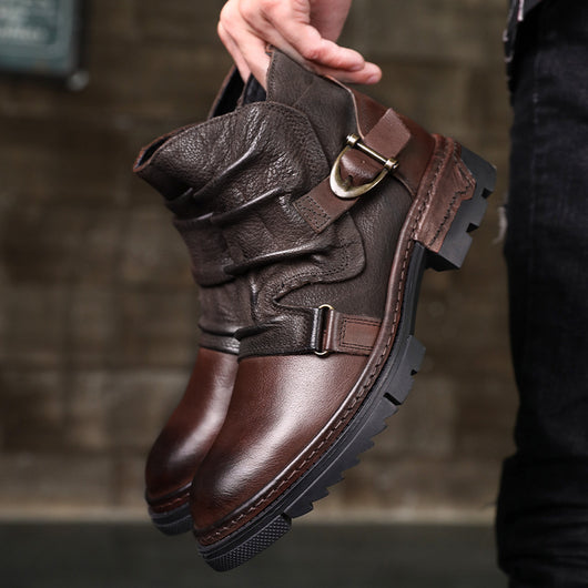 Botas Martin de Cuero Premium con Forro Cálido - Estilo Británico Clásico - Image 9