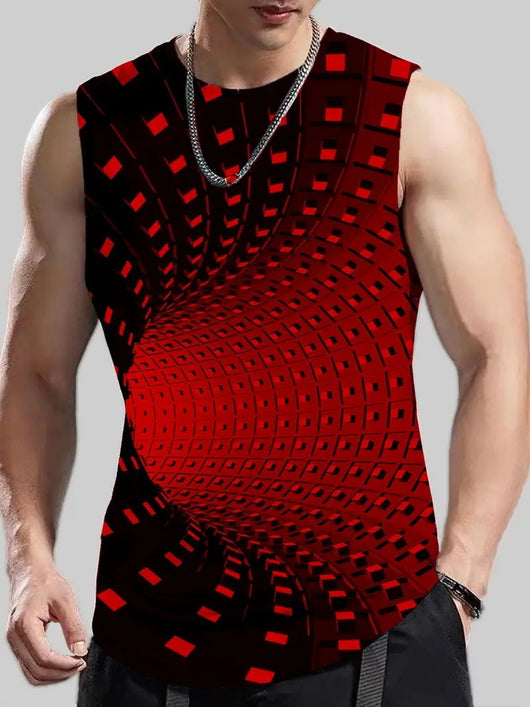 Chaleco sin Mangas Hombre Talla Grande Estampado 3D Retro - Image 9