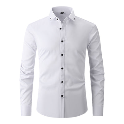 Camisa Hombre Colores Sólidos Primavera - Image 2