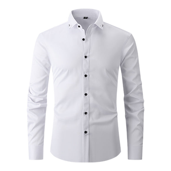 Camisa Hombre Colores Sólidos Primavera