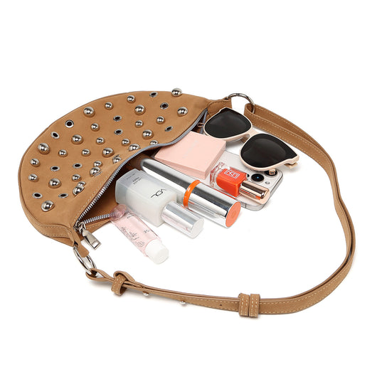 Bolsa Crossbody Retro con Remaches Acabado Metalizado Mate - Image 29