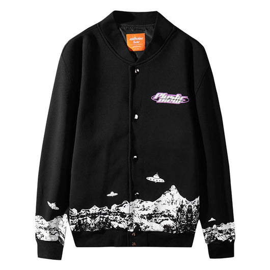 Chaqueta Fina Estampado Planeta Graffiti para Hombre - Image 13