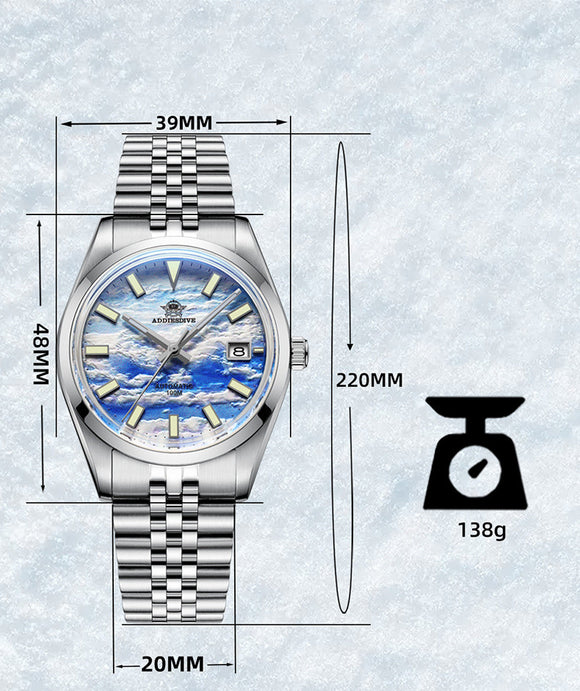 Reloj Automático Mecánico para Hombre con Esfera Luminosa y Resistencia al Agua