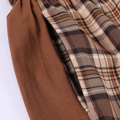 Pantalón Casual Recto con Cintura Elástica y Detalles en Cuadros - Image 7