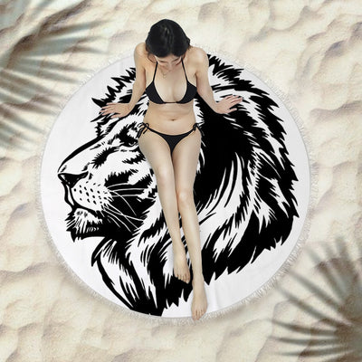 Toalla Redonda de Playa con Flecos Premium - Image 37