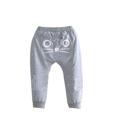 Pantalones Harem Infantiles con Estampado de Gatos para Otoño - Image 3