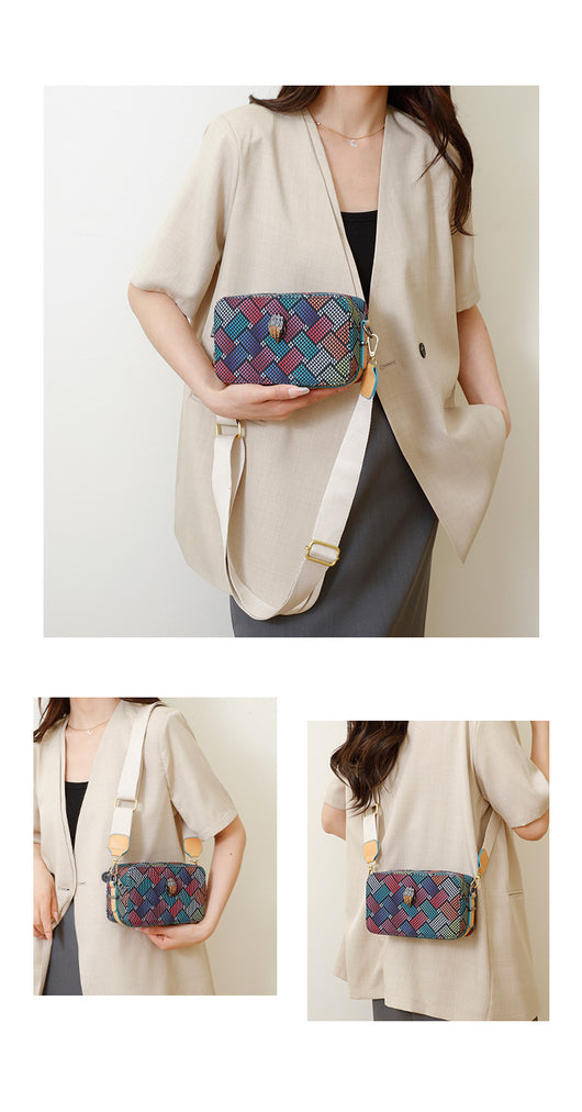 Bolsa para Cámara Elegante Multicolor con Diseño Águila y Correa Ancha - Image 10