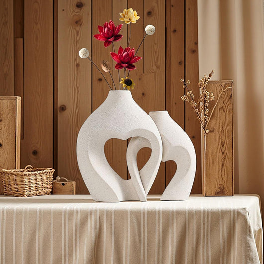 Juego de Jarrones Geométricos Modernos con Diseño Floral - Image 5
