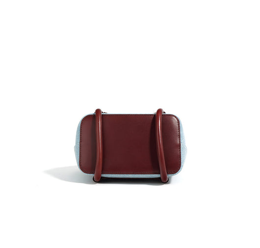 Bolsa Bandolera de Cuero y Denim - Diseño Artesanal de Dos Texturas - Image 15