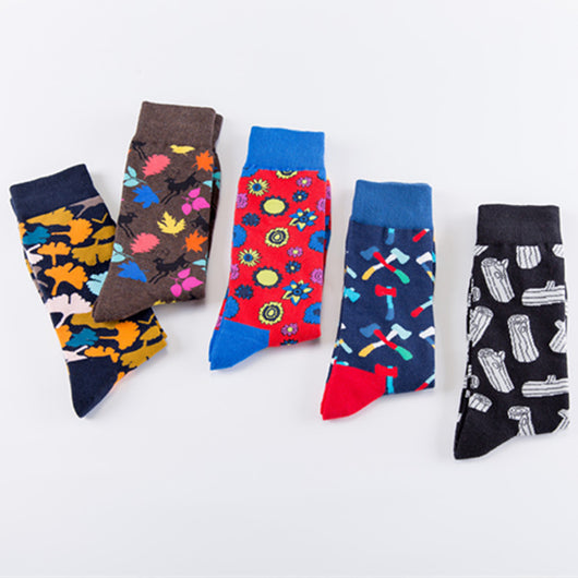 Calcetines de Skateboarding Personalidad Urbana Serie Bosque para Hombre - Image 5