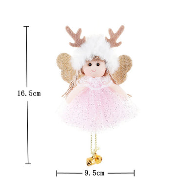 Adorno Navideño Ángel con Alas de Lentejuelas y Astas - Image 5