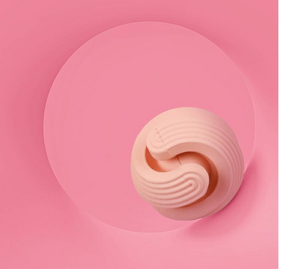 Pink rubber dog molar teeth relief bouncy ball being rinsed with water, showing its textured surface. - Image 7