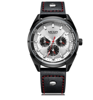 Reloj de Pulsera Hombre Cuarzo Esfera Grande Cuero Semana - Image 7