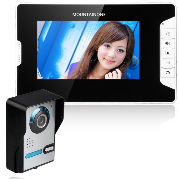 Timbre Videoportero LCD 7" Visión Nocturna HD Impermeable con Ángulo Ajustable