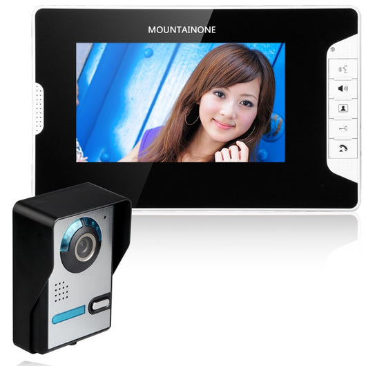 Timbre Videoportero LCD 7" Visión Nocturna HD Impermeable con Ángulo Ajustable