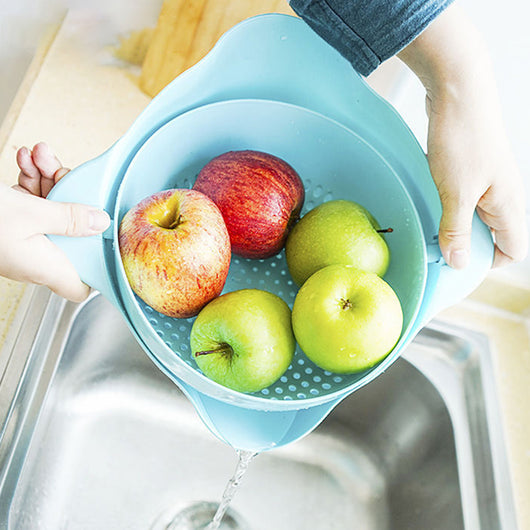Canasta Escurridor Multiusos para Cocina con Doble Capa Giratoria - Image 11