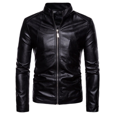 Chaqueta de Cuero PU para Motociclista con Cuello Sólido - Talla Grande - Image 11