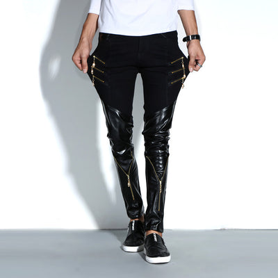 Pantalones de Cuero PU Ajustados Estilo Motociclista - Image 6