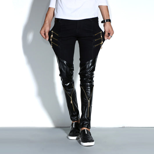 Pantalones de Cuero PU Ajustados Estilo Motociclista - Image 6