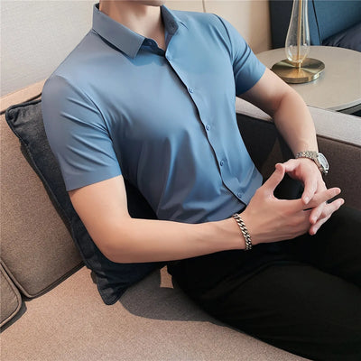 Camisa Deportiva Elástica de Manga Corta para Hombre - Image 23