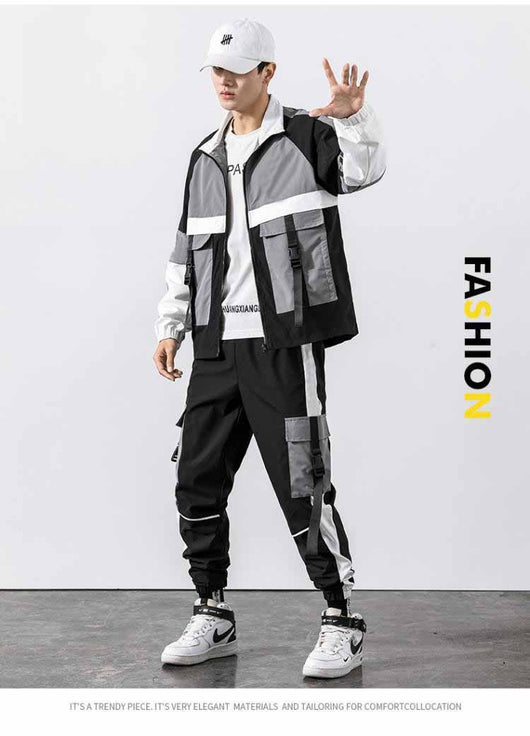 Conjunto Deportivo Juvenil de Dos Piezas con Chaqueta y Pantalón Multi-Bolsillos - Image 8