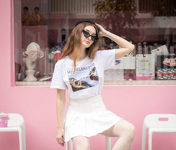 Camiseta Masculina Hipster de Verão - Manga Curta