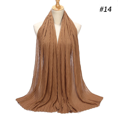 Hijab Chiffón Plisado con Efecto Perla - Capa Versátil - Image 13