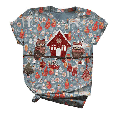 Playera Navideña Reno y Muñeco de Nieve para Hombre y Mujer - Image 10