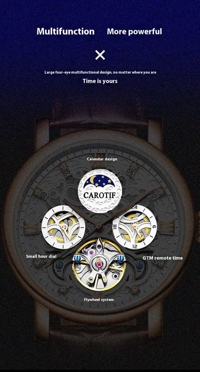 Reloj de Cuero Impermeable con Esfera Luminosa para Hombre - Image 7